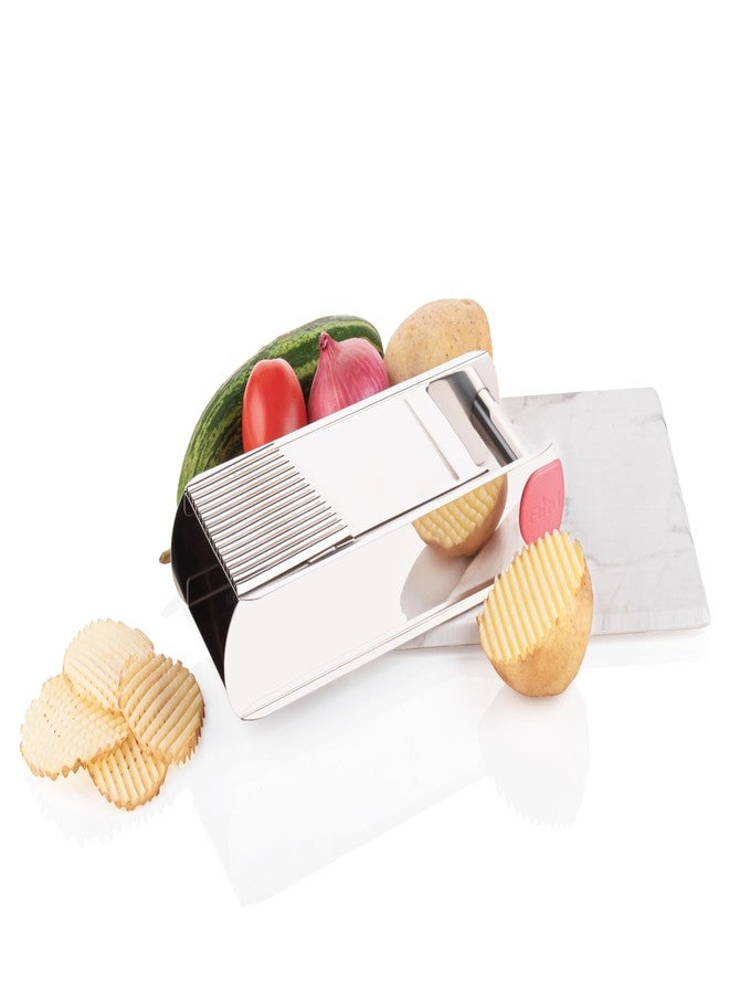 RITU Jumbo Slicer 2 -in -1 Stainless Steel Slicer with Plain & Ripple Blades | Multi -Function Vegetable & Fruit Cutter for Easy, Smooth Cutting Operations |Perfect for Salads, Stir -Fries, and More - Image 1